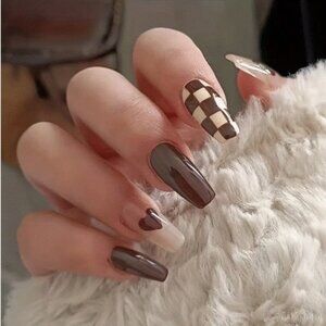 Beautiful press-on or glue-on nails.